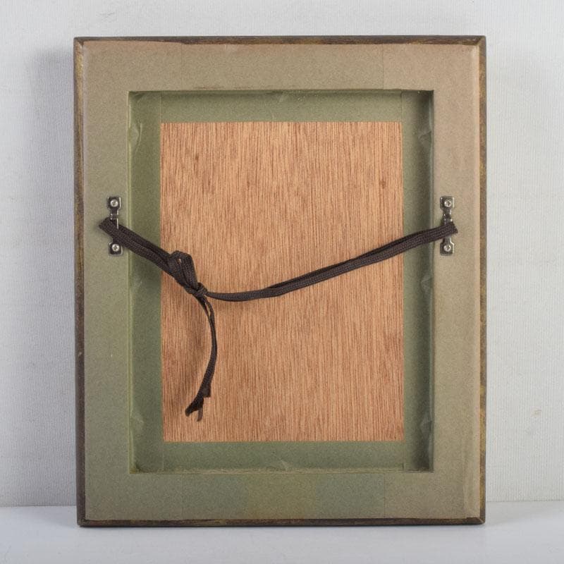 キリスト教　銅製　キリスト磔刑像　額装　C　9172