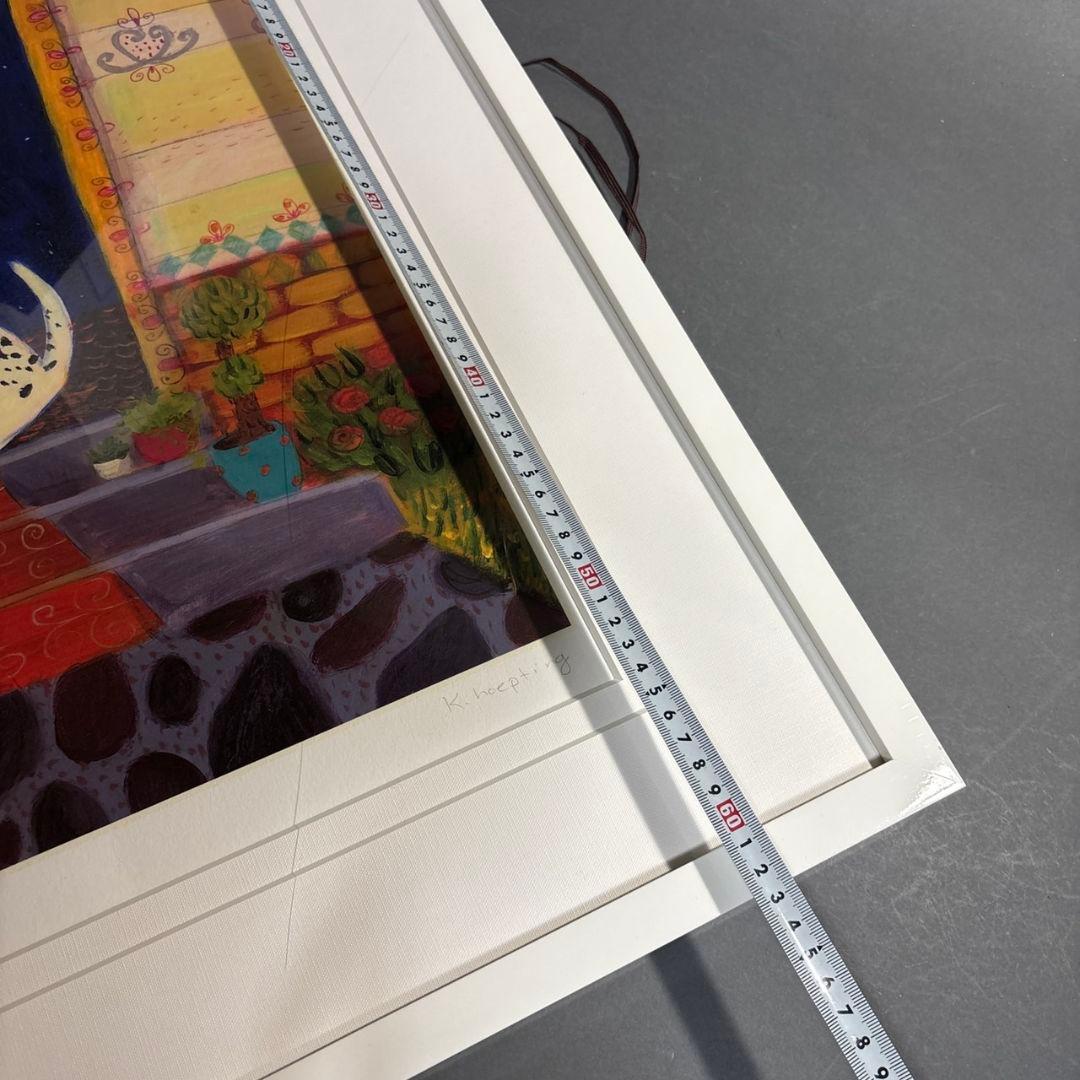 カレン　ホイプティング　ジクレー　額装　犬