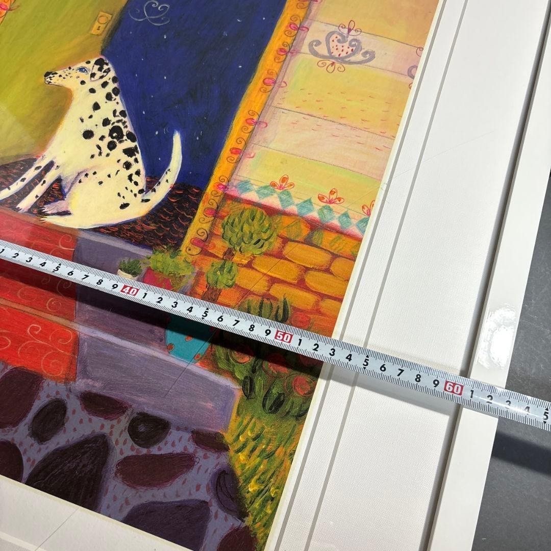 カレン　ホイプティング　ジクレー　額装　犬