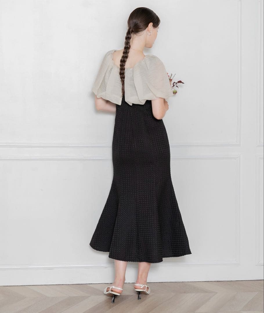 Leja 2WAYオフショルダーパフスリーブマーメイドドレス　サイズS