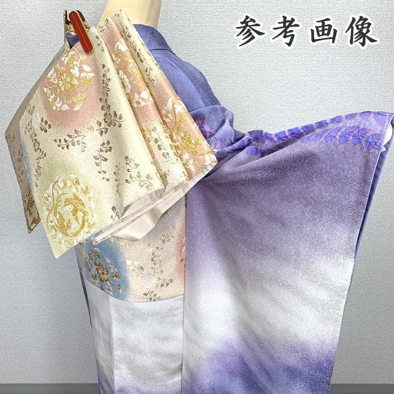 312z18〇翠山工房 振袖 銀通し 辻が花絞り 成人式結婚式〇美品