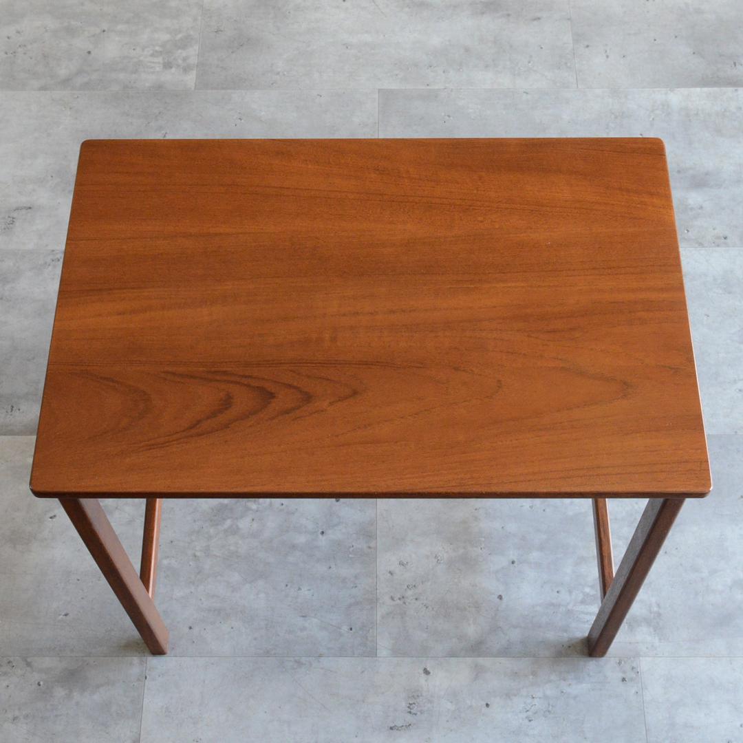 ヴィンテージ チーク ネストテーブル 抽斗付 サイドテーブル ナイトテーブル