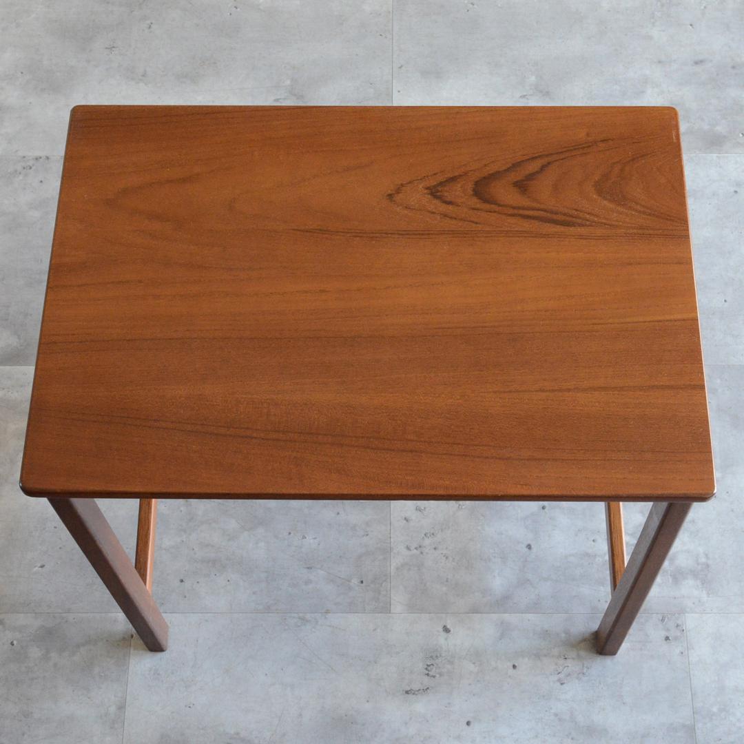 ヴィンテージ チーク ネストテーブル 抽斗付 サイドテーブル ナイトテーブル