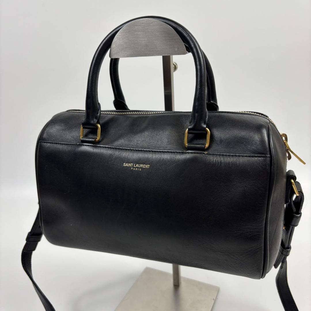 専用サンローラン ベイビーダッフル 2way ショルダーバッグ レザー 黒