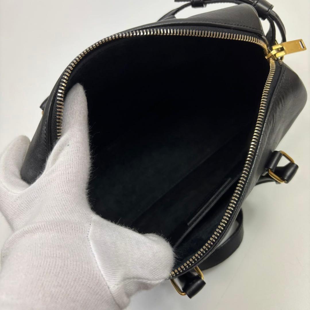 専用サンローラン ベイビーダッフル 2way ショルダーバッグ レザー 黒