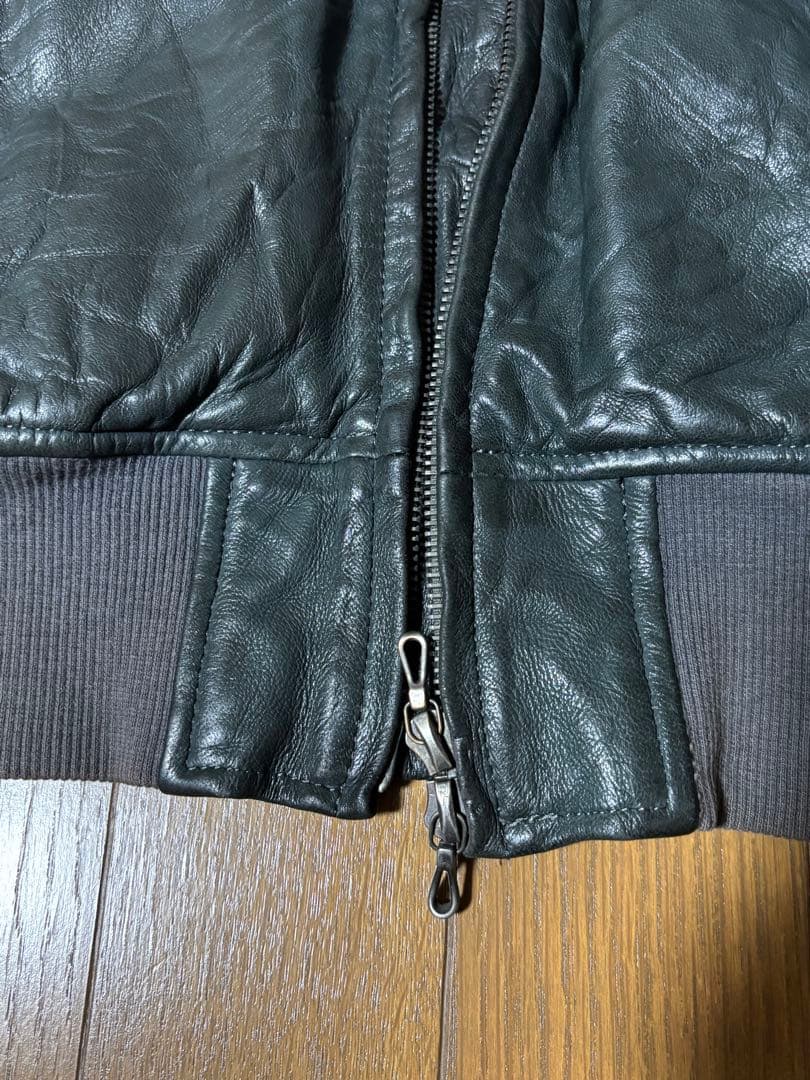 アタッチメント黒レザーシングルライダースジャケット