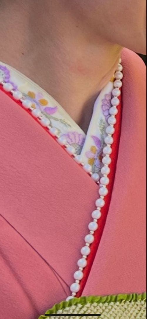 綸子✨ 振袖フルセット✨振袖、帯、帯揚げ、帯締め、半衿リボン、重ね襟の６点