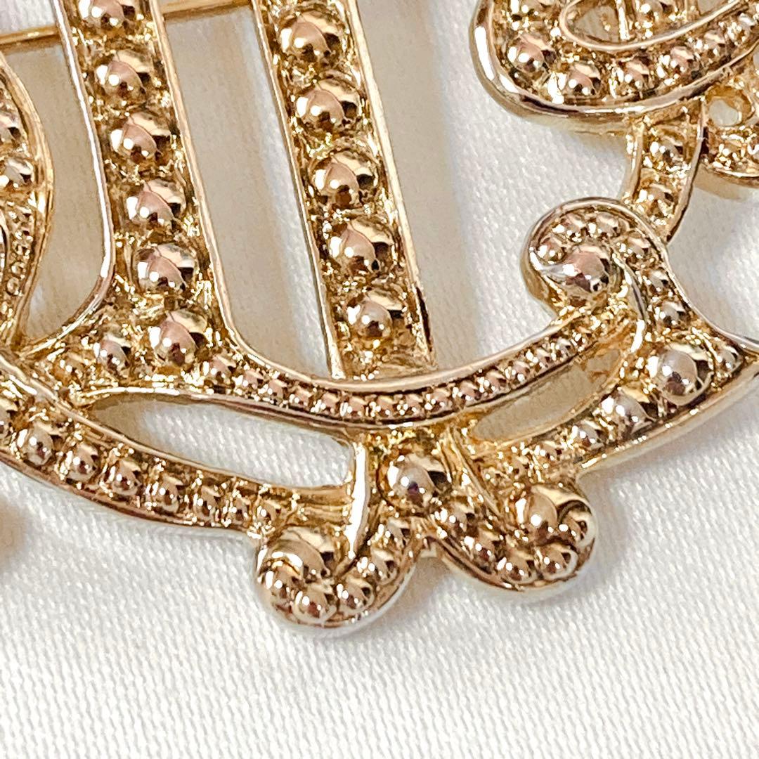 希少！美品 ディオール ブローチ 旧エンブレム ヴィンテージ ゴールド 大きい