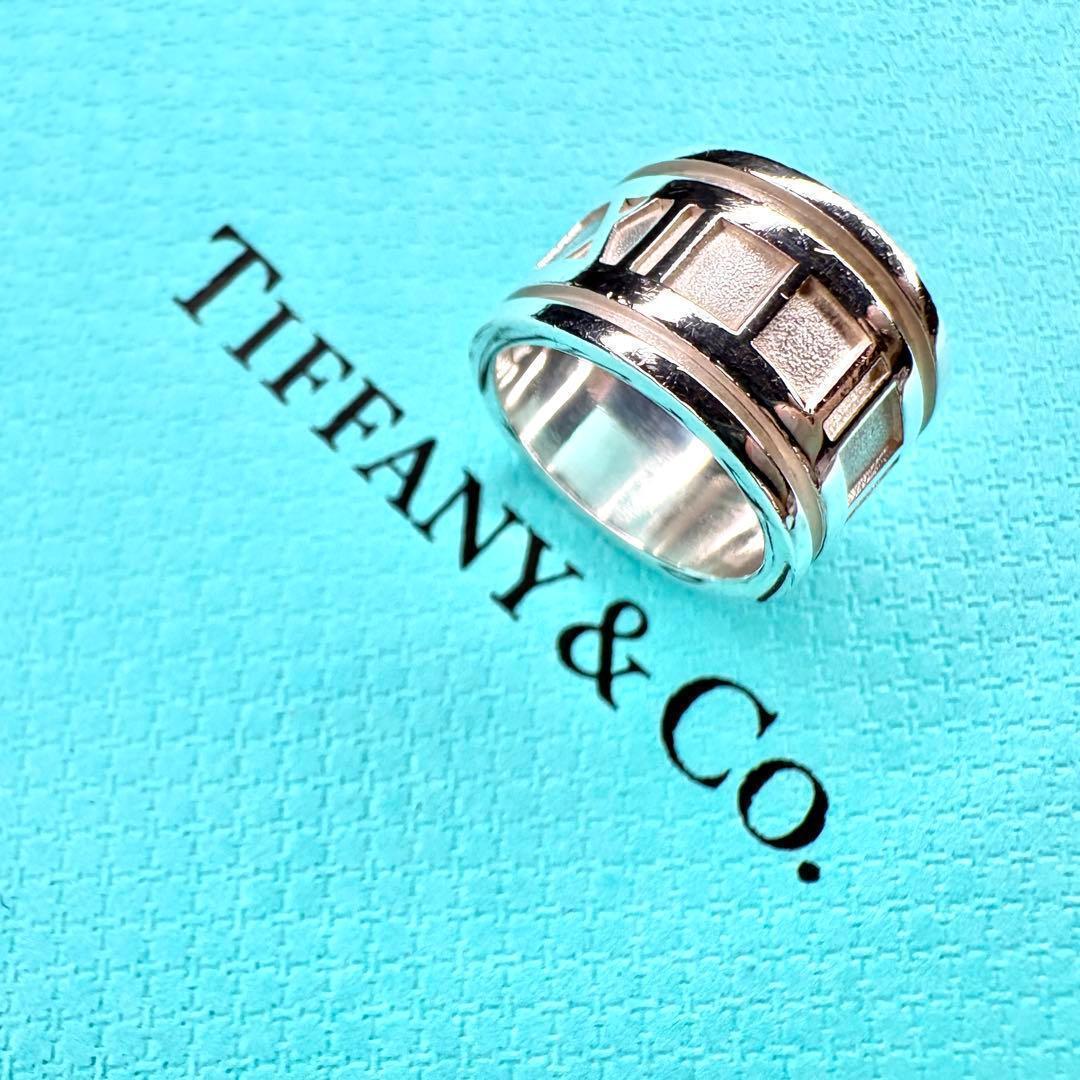 【美品】約7号 ティファニー Tiffany アトラス リング ワイドSV925