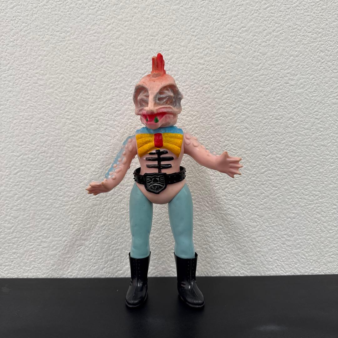 当時物　旧バンダイ　仮面ライダー　怪人　ピラザウルス　ソフビ