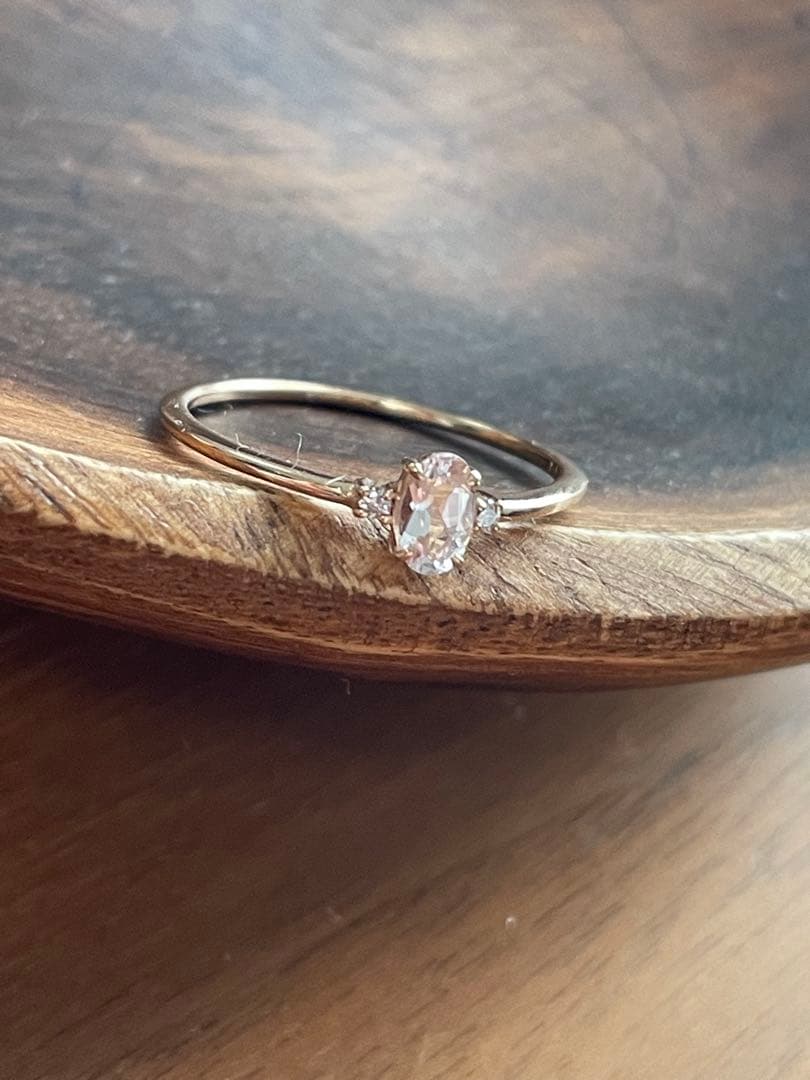 ナ*ノ様 モルガナイト リング 18金 ピンクゴールド