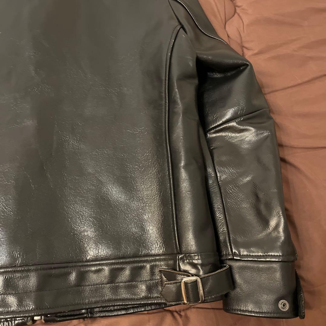 FORTIME ホースハイド 肉厚固 ブラック レザー ジャケット L