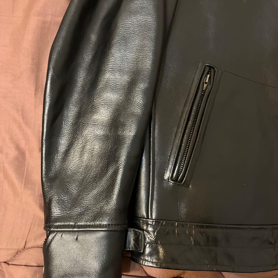 FORTIME ホースハイド 肉厚固 ブラック レザー ジャケット L