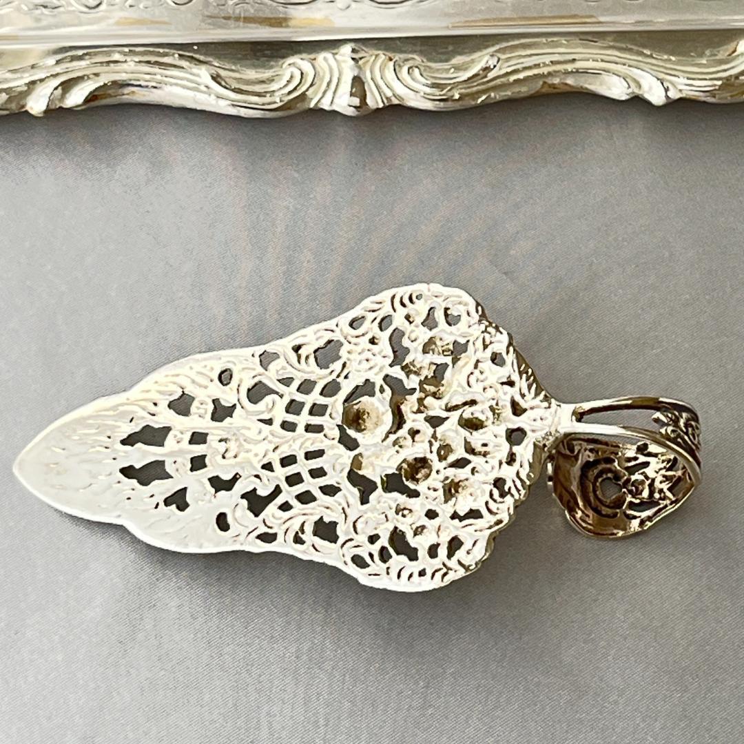 【 Bodemer】 薔薇と天童のケーキサーバー【純銀】11.5cm