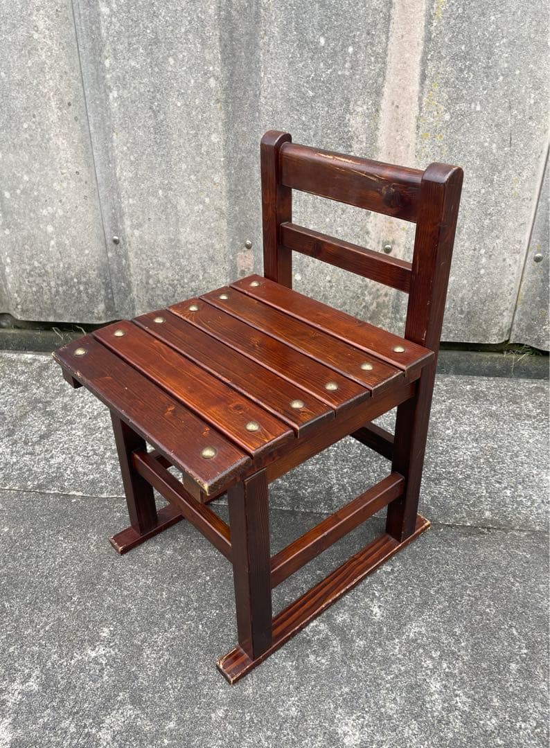 ビンテージ/木製/ドレッサー/鏡台/椅子/スツール/セット