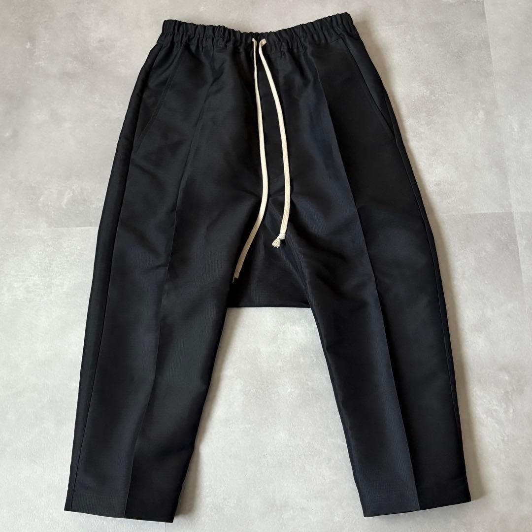 リックオウエンス【48】ドローストリング サルエルパンツ ブラック 21SS