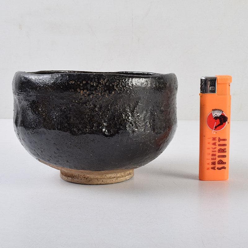 茶道具　楽吉左衛門　十二代弘入作　黒楽茶碗　時代箱　M　R9248
