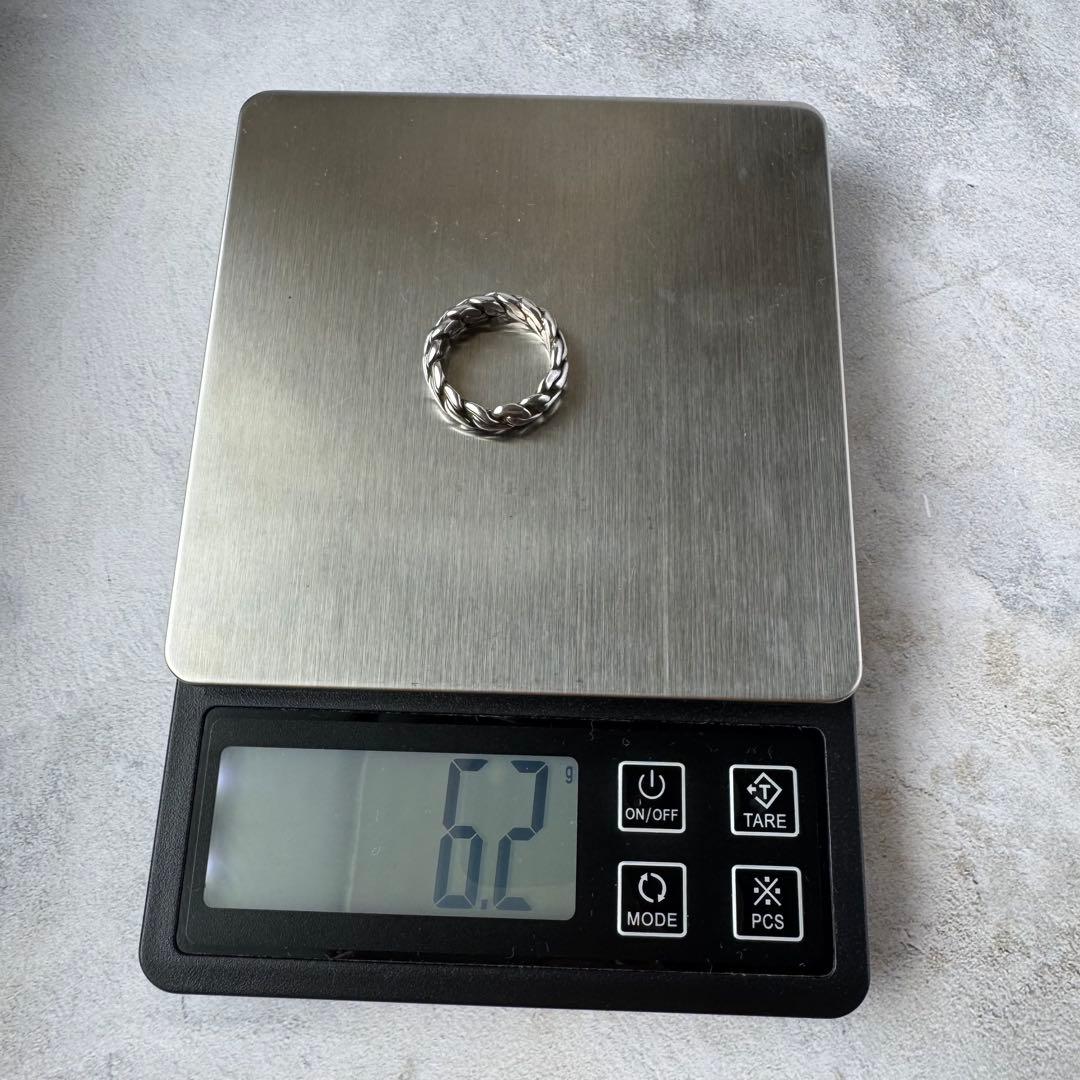 ヴィンテージ ウーブンロープバンドリング シルバー925 11号 メキシコ製