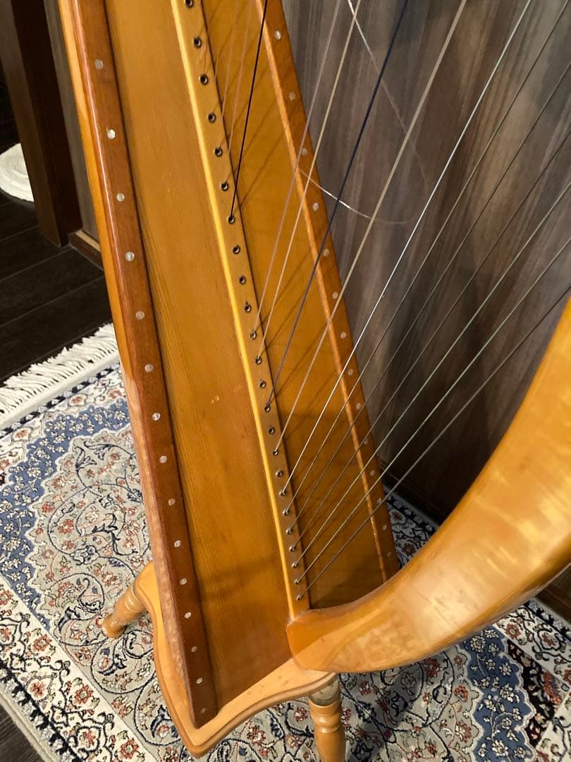 アイリッシュハープ　AOYAMA HARP 　飴色　チューニングトレーナー