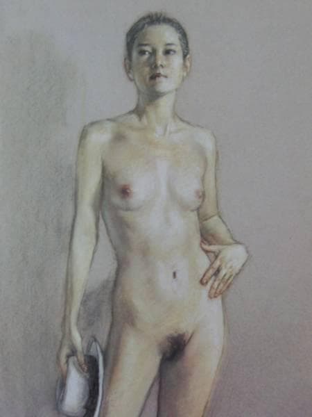 高塚省吾、【帽子】、希少な額装用画集画、新品高級額 額装付、状態良好、送料無料