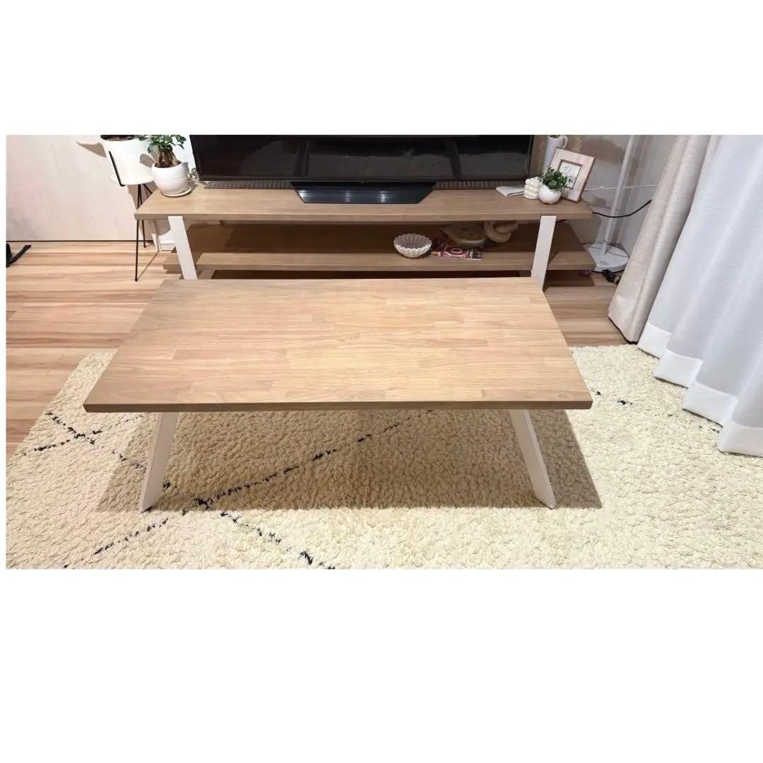KANADEMONO THE LOW TABLE ラバーウッド アッシュグレー