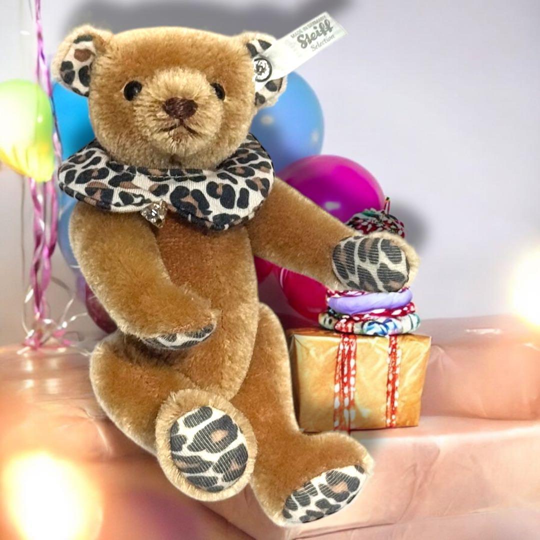 シュタイフ Steiff テディベア レオ 限定 スワロフスキー 美品 レア