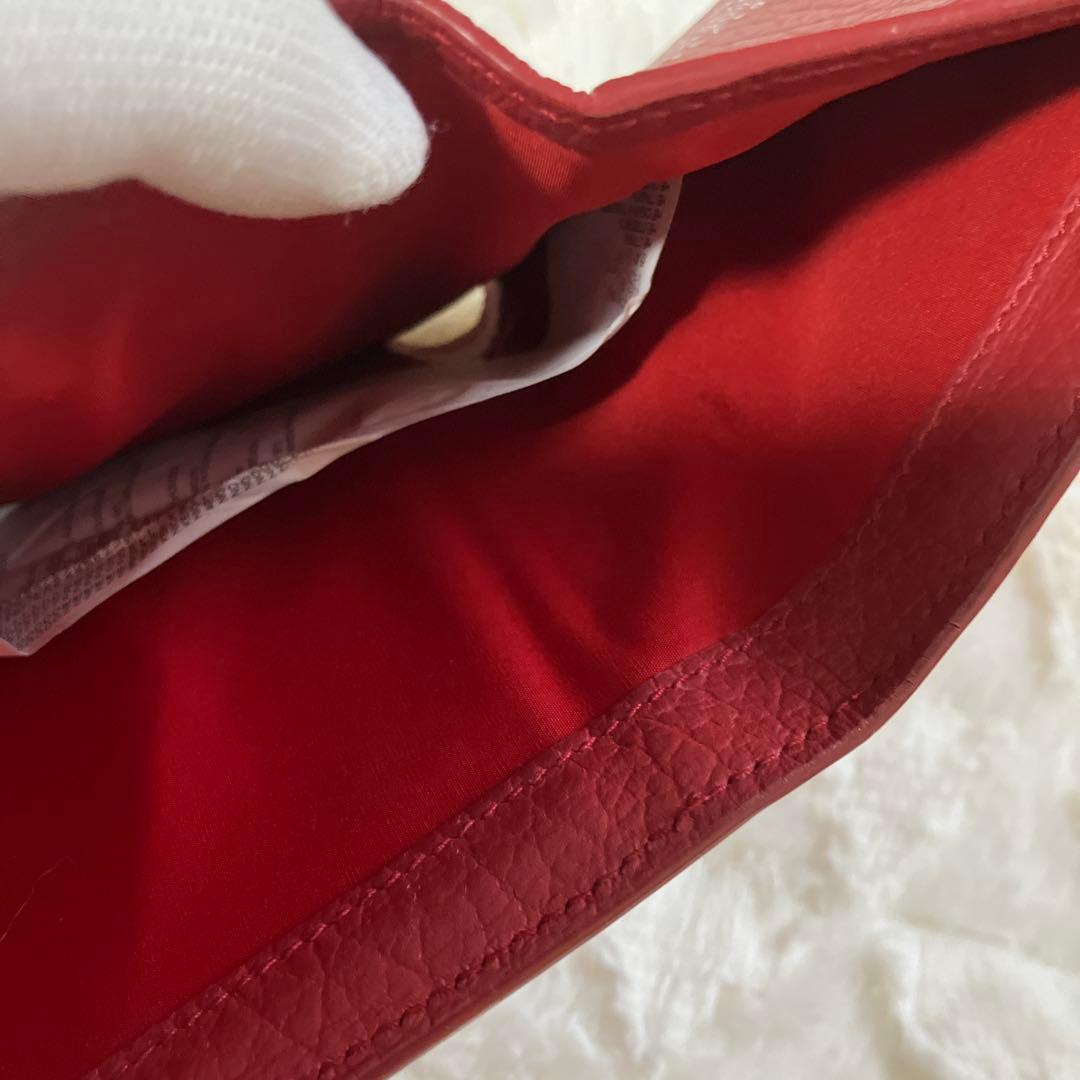 【美品】Maison Margiela （メゾンマルジェラ）3つ折り財布レッド