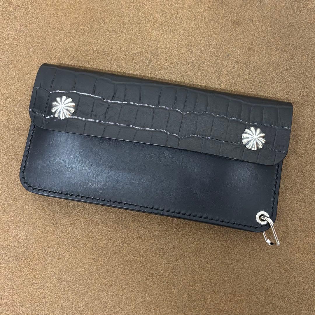 ホースバット　トラッカーウォレット　黒　3層　シルバー950 Comipel