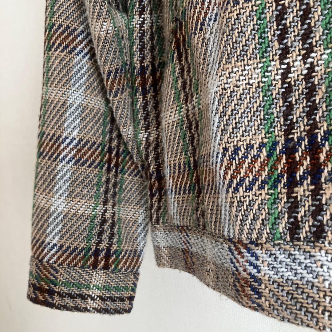 Monkey time　チェック　デザイン　ジャケット　ジップアップ　L