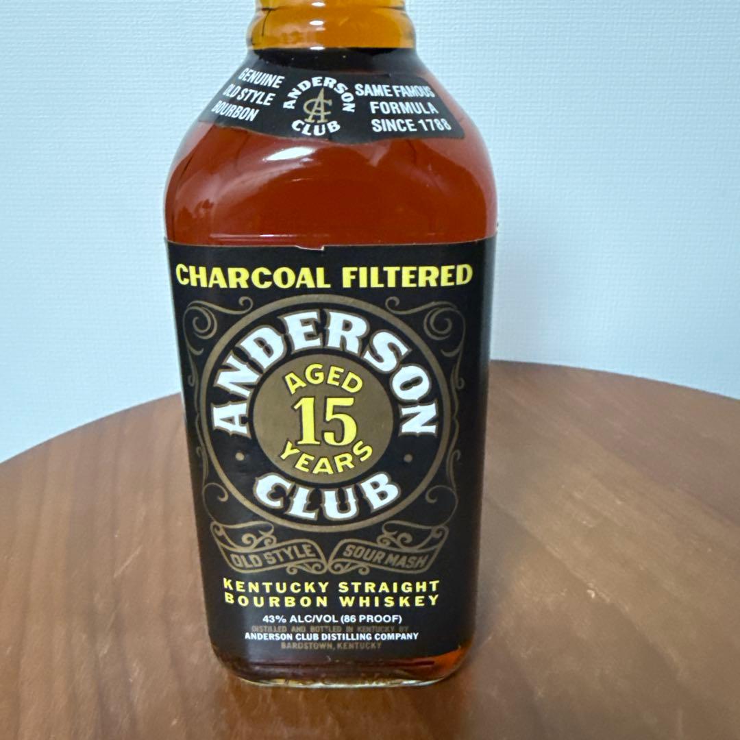 【未開栓・希少】アンダーソンクラブ 15年 バーボン ウイスキー 箱付 古酒