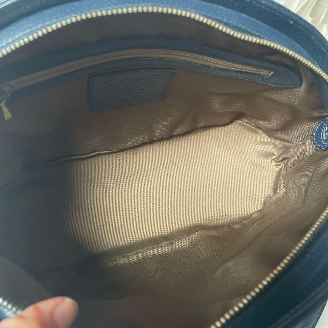 希少⭐︎OLD COACH マディソン イタリア製 ネイビー 2wayハンドバッグ