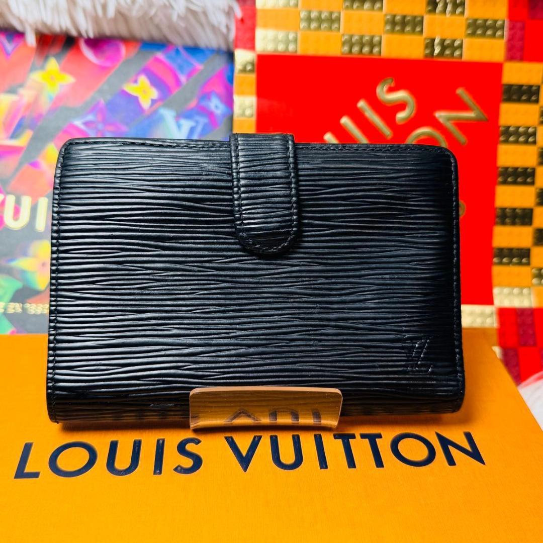 【セール中！】 ルイヴィトン エピ ヴィエノワ がま口　二つ折り 財布 ノワール