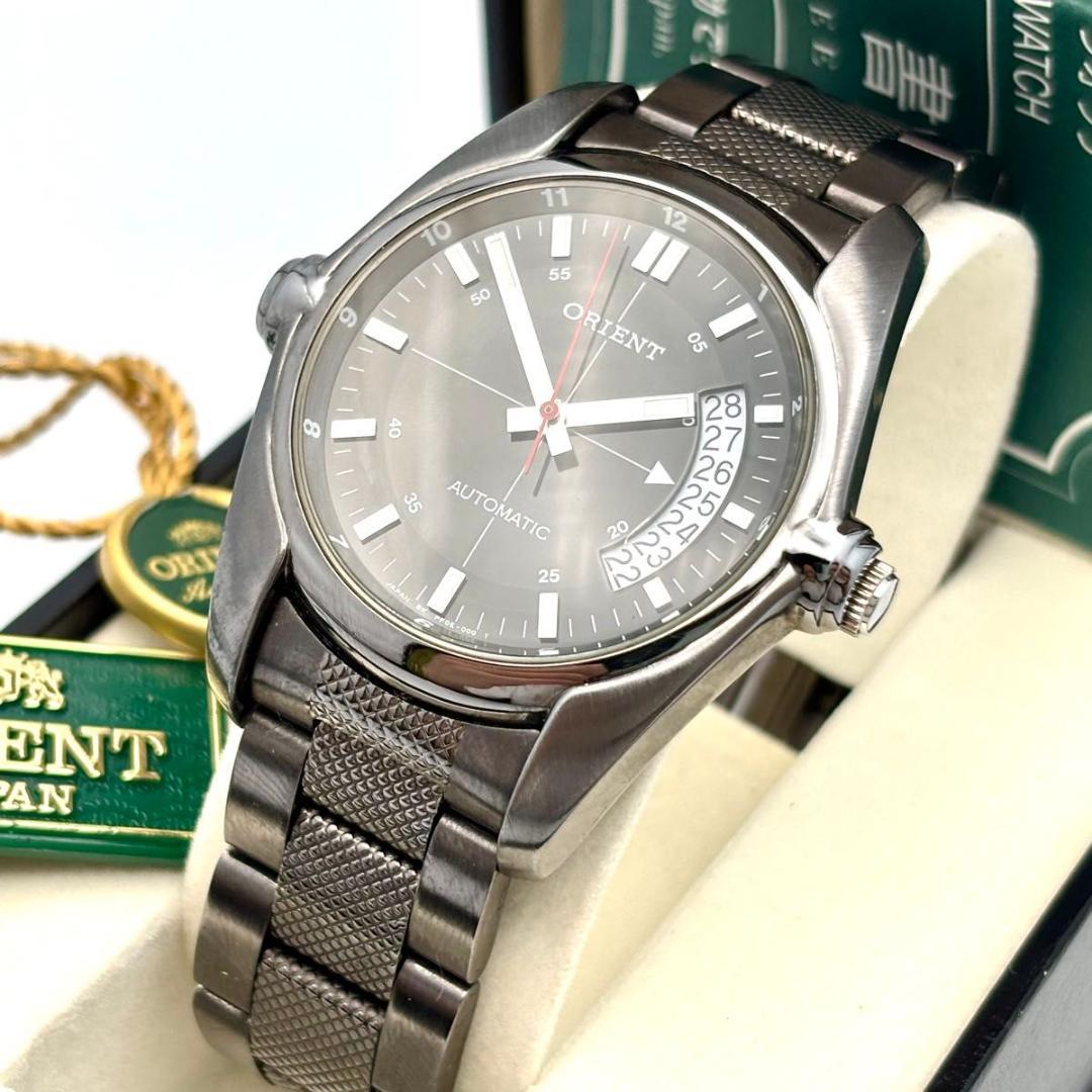 稼働 オリエント 腕時計 自動巻き AT PF0E-D0 3針 デイト シルバー