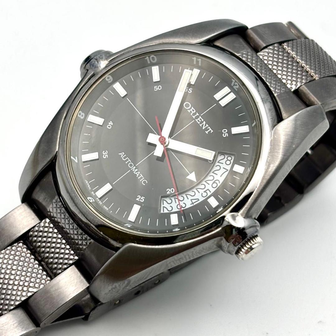 稼働 オリエント 腕時計 自動巻き AT PF0E-D0 3針 デイト シルバー