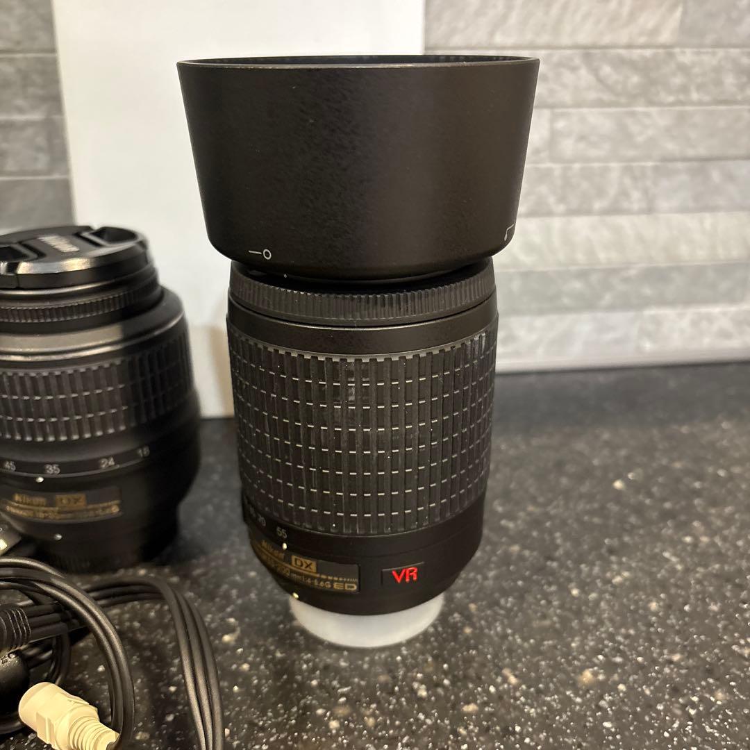Nikon 望遠レンズAF-S2本セット18-55mm. 55-200mm