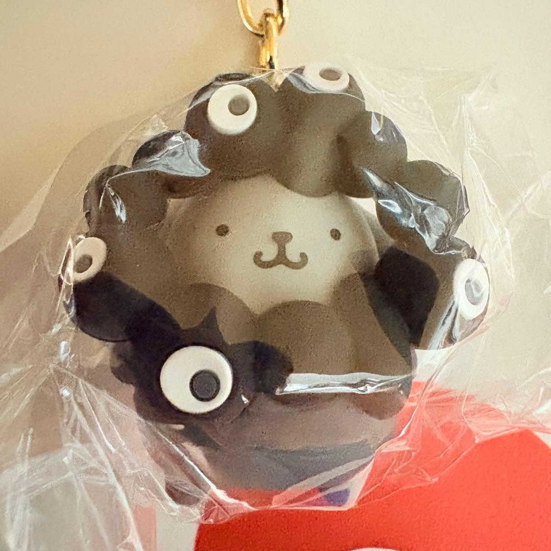 ポムポムプリン 4個セット　モノクロ・ミャクミャク・推しキーホルダー　ステッカー