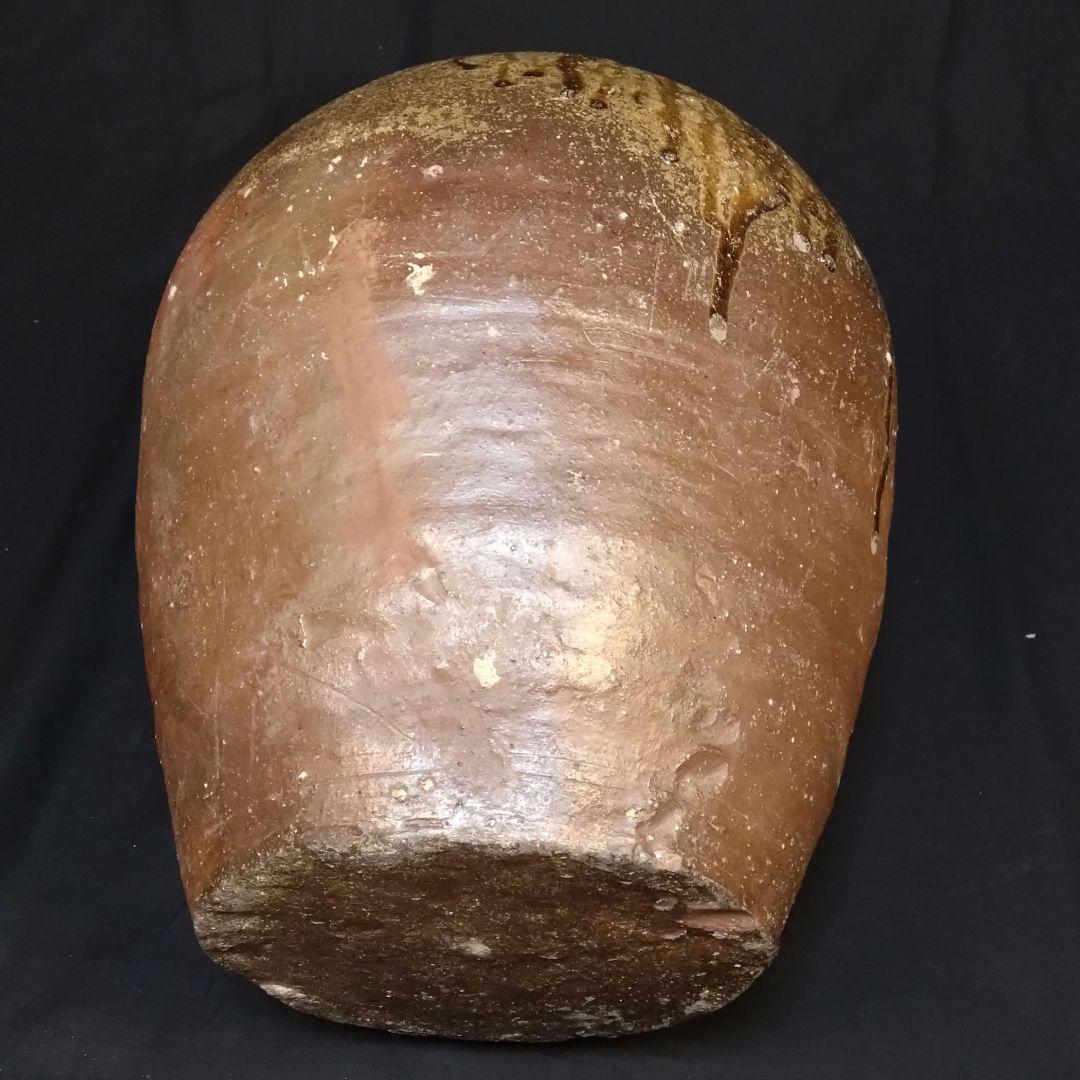 出来最高 備前 古備前 櫛目直線波状文 桂又三郎鑑定書 玉垂れ壷 窯変 室町初期