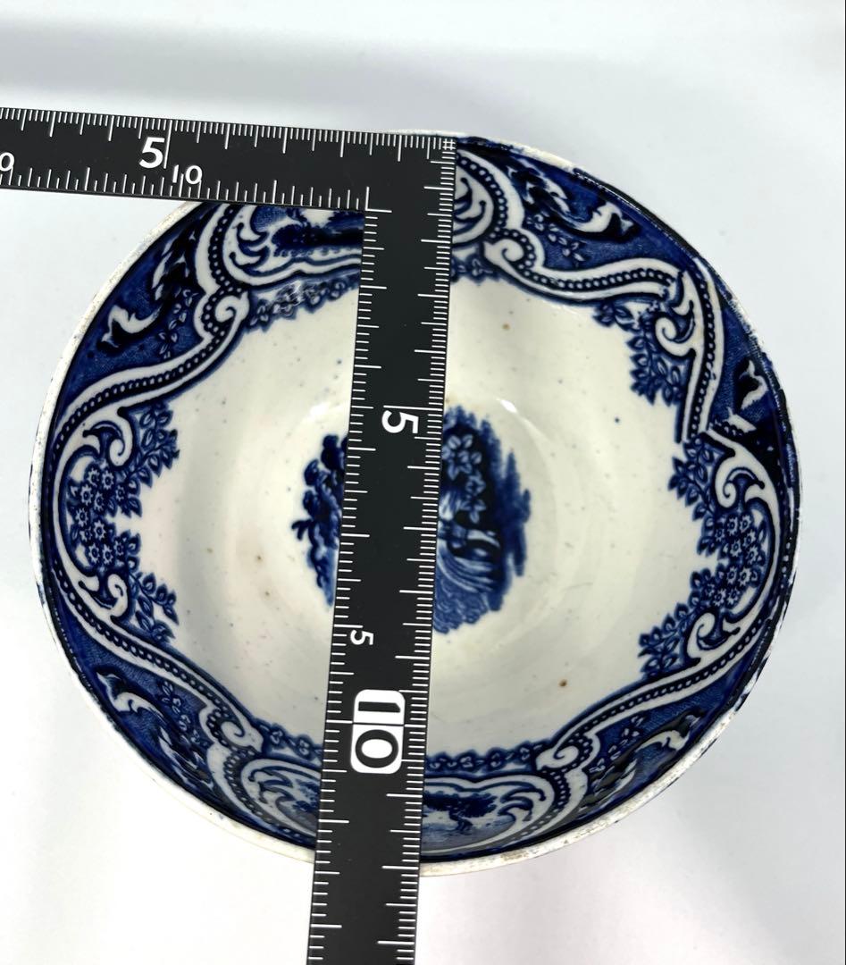 【オランダ銅版小鉢】染付人物風景文小鉢(デルフト）18世紀後半〜19世紀前半頃