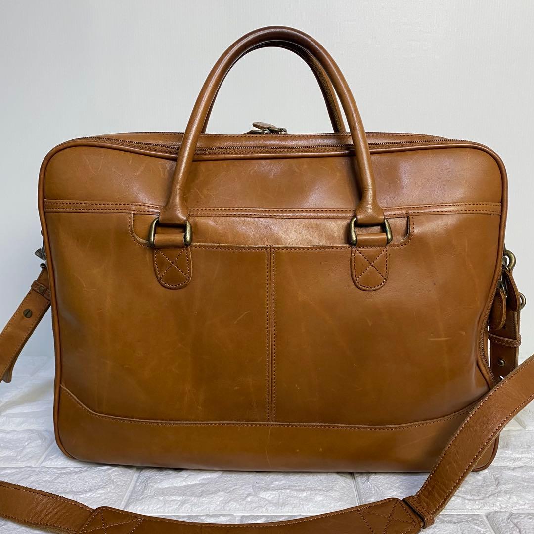 エルエルビーン　ビジネスバッグ　ブリーフケース　2WAY レザー　ブラウン