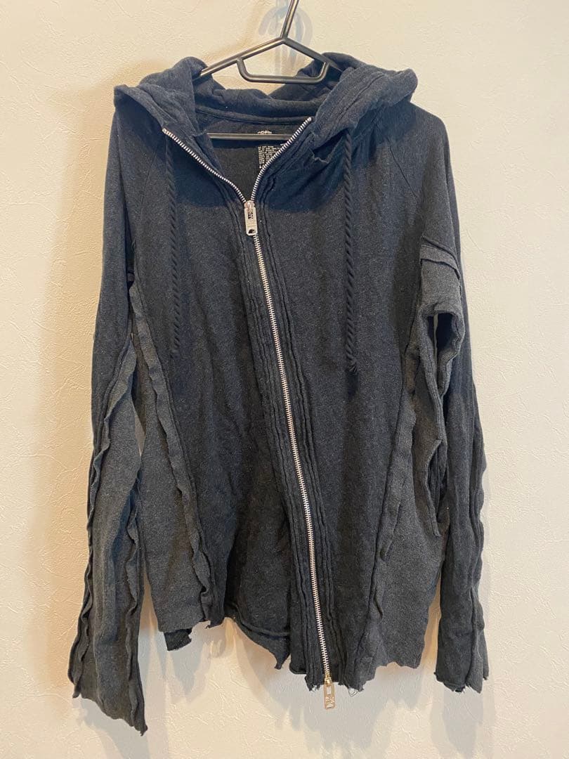 希少 PPFM アシンメトリー ダブルジップパーカー ストリート y2k 00s