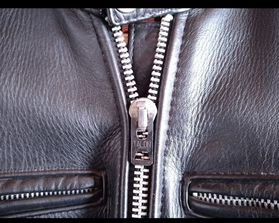 美品 バンソン ライダースジャケット シングル ダブル ヴィンテージ レザー