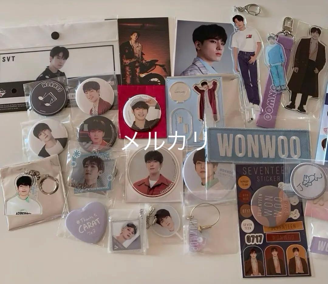 SEVENTEEN ウォヌ　WONWOO ワッペンバッジ　アクスタ　缶バッジ