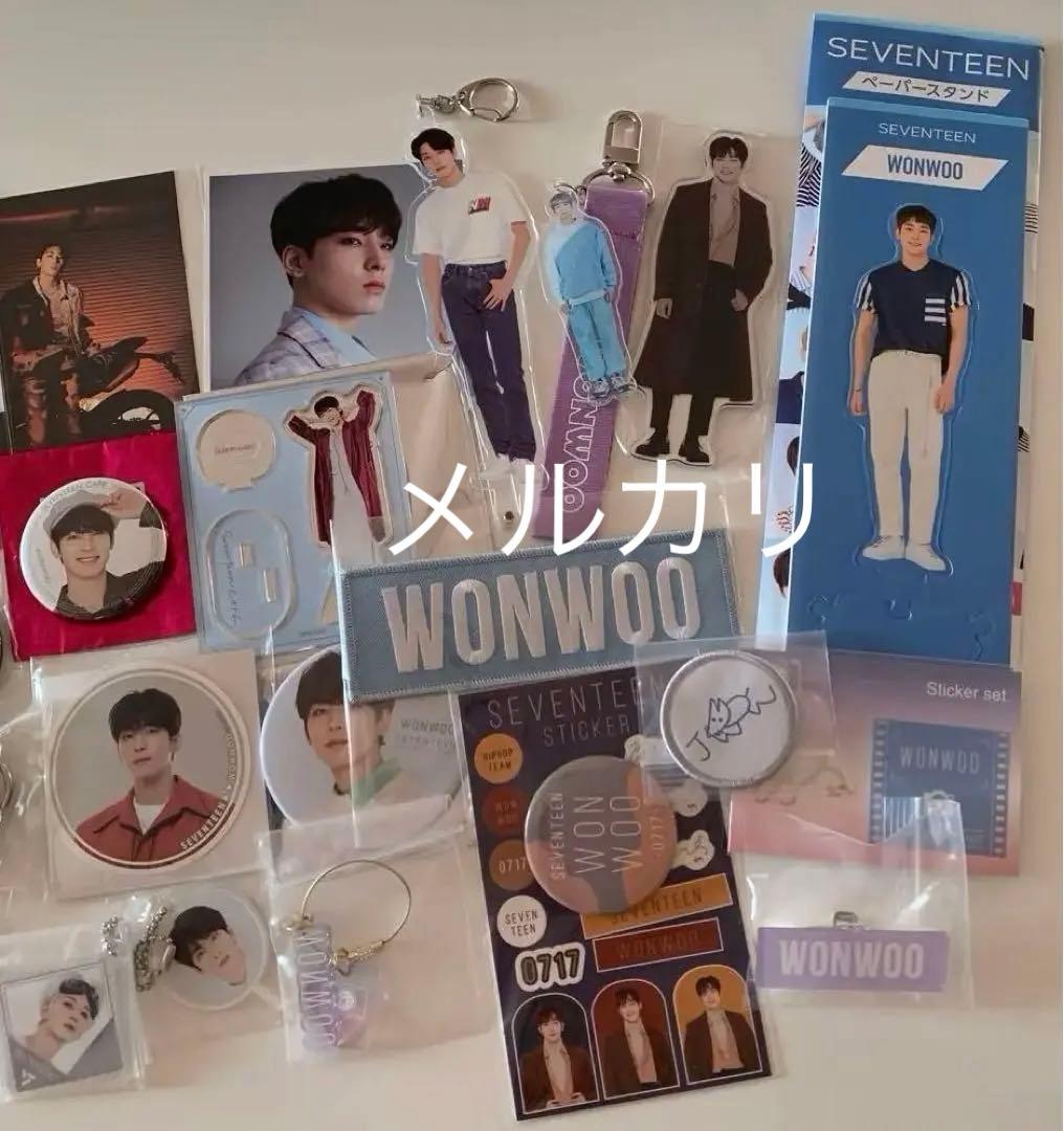 SEVENTEEN ウォヌ　WONWOO ワッペンバッジ　アクスタ　缶バッジ