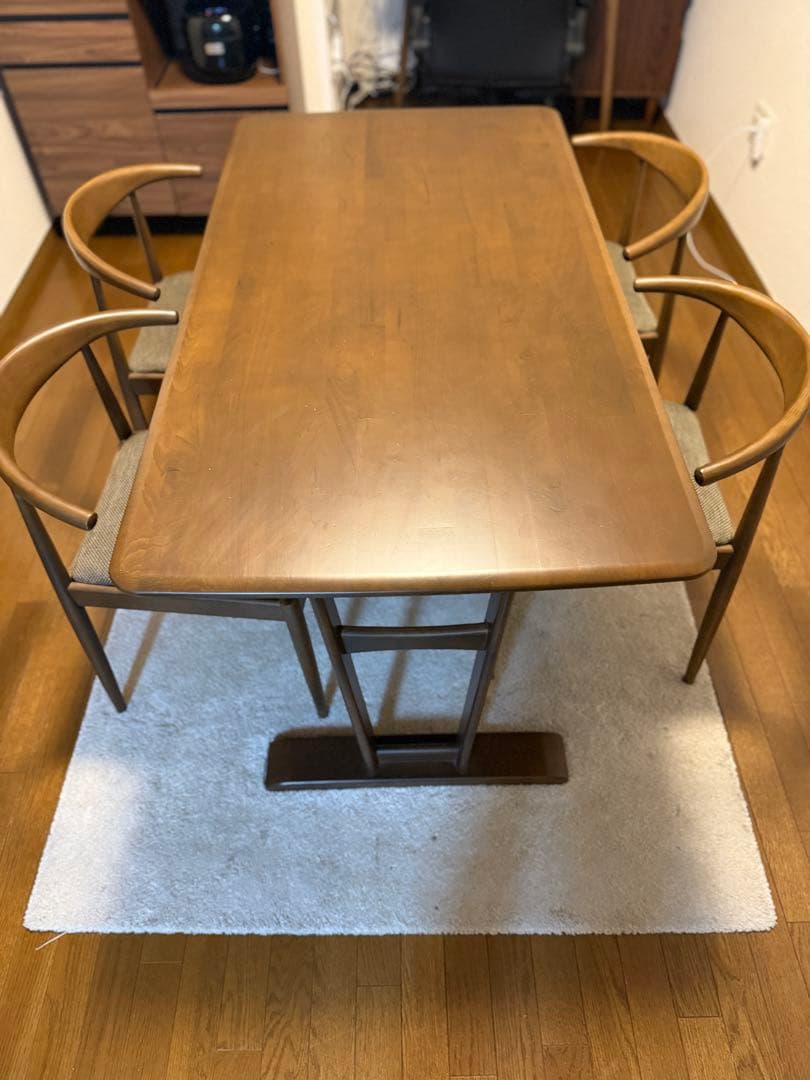 【送料込み】ニトリ北欧風 ウッドダイニングテーブル＆チェア4脚セット