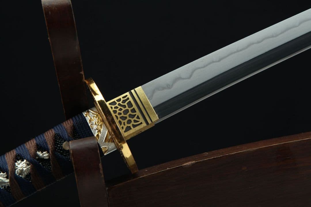 1056-武具 刀装具 日本刀　模造刀 居合刀 武士道 武蔵 鑑賞用 手鍛造打