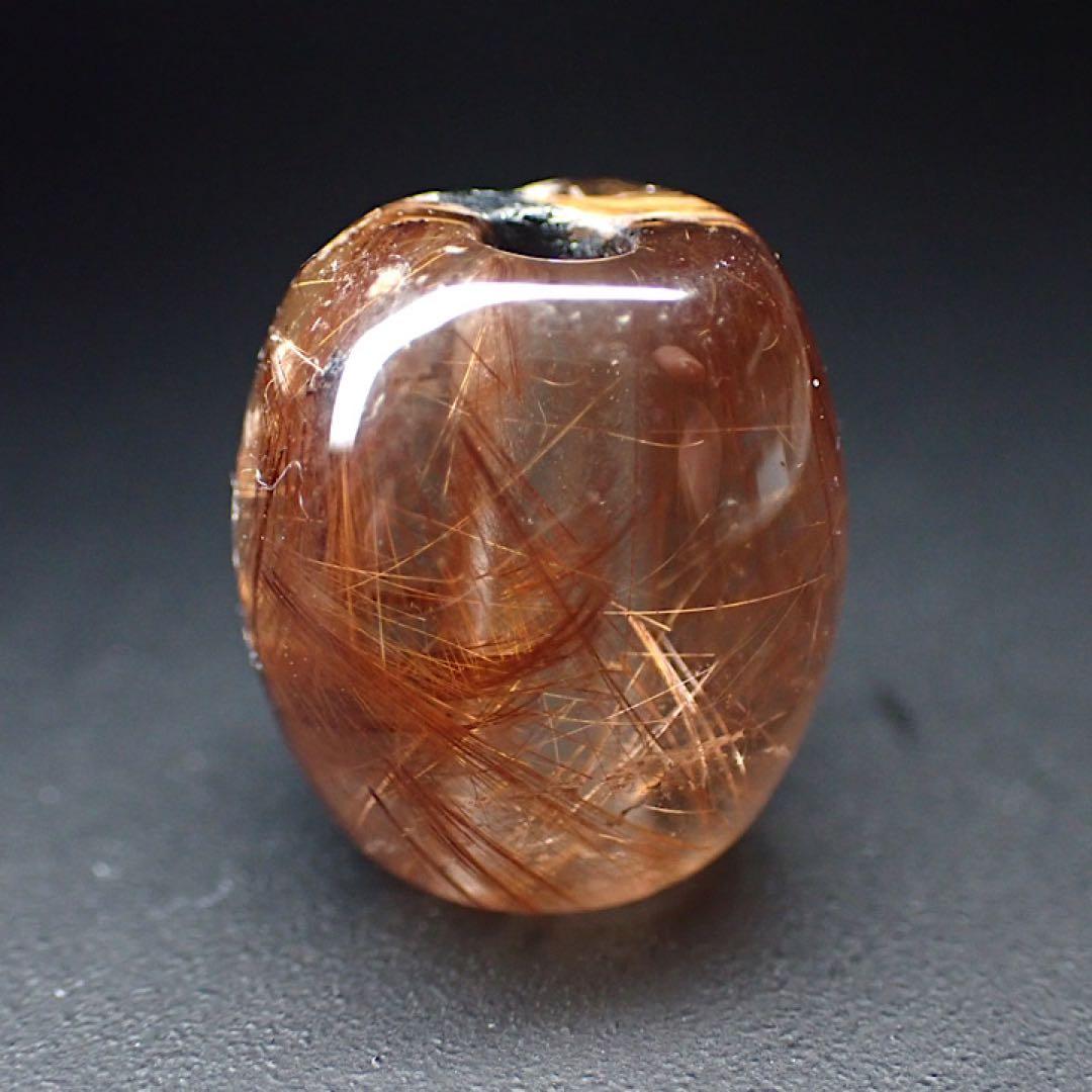 【中国産】ルチルクォーツのビーズ