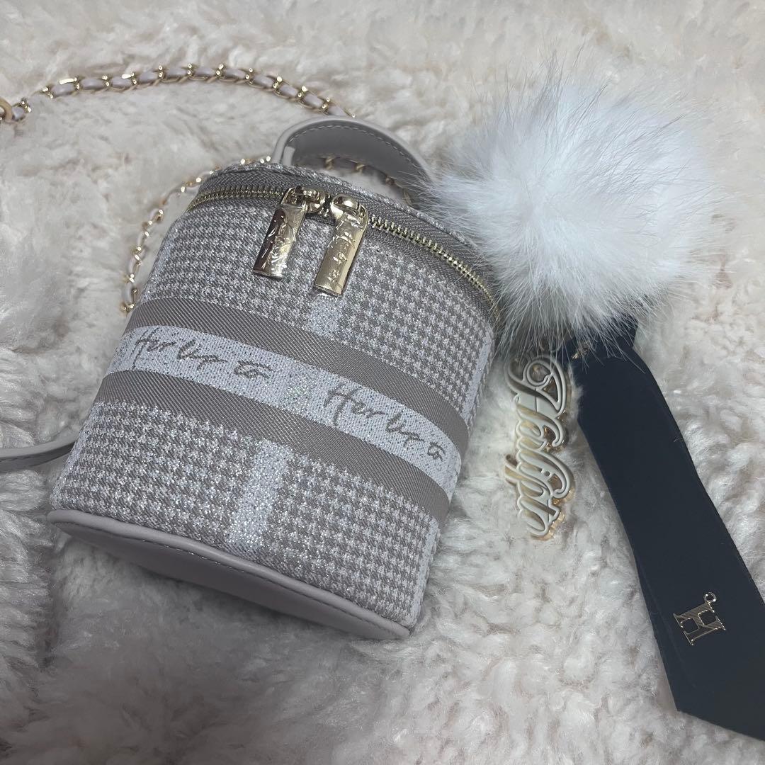 herlipto Jacquard Mini Vanity Bag チャーム付き