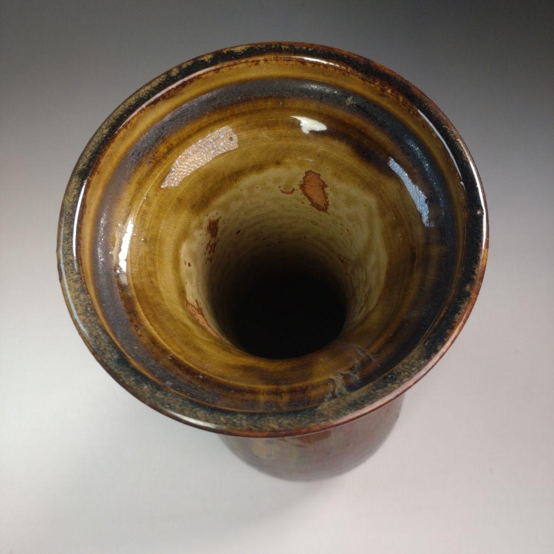 イ233 花瓶『亀井味楽造』『高取焼　御花瓶　花生　共箱』花器　茶道具