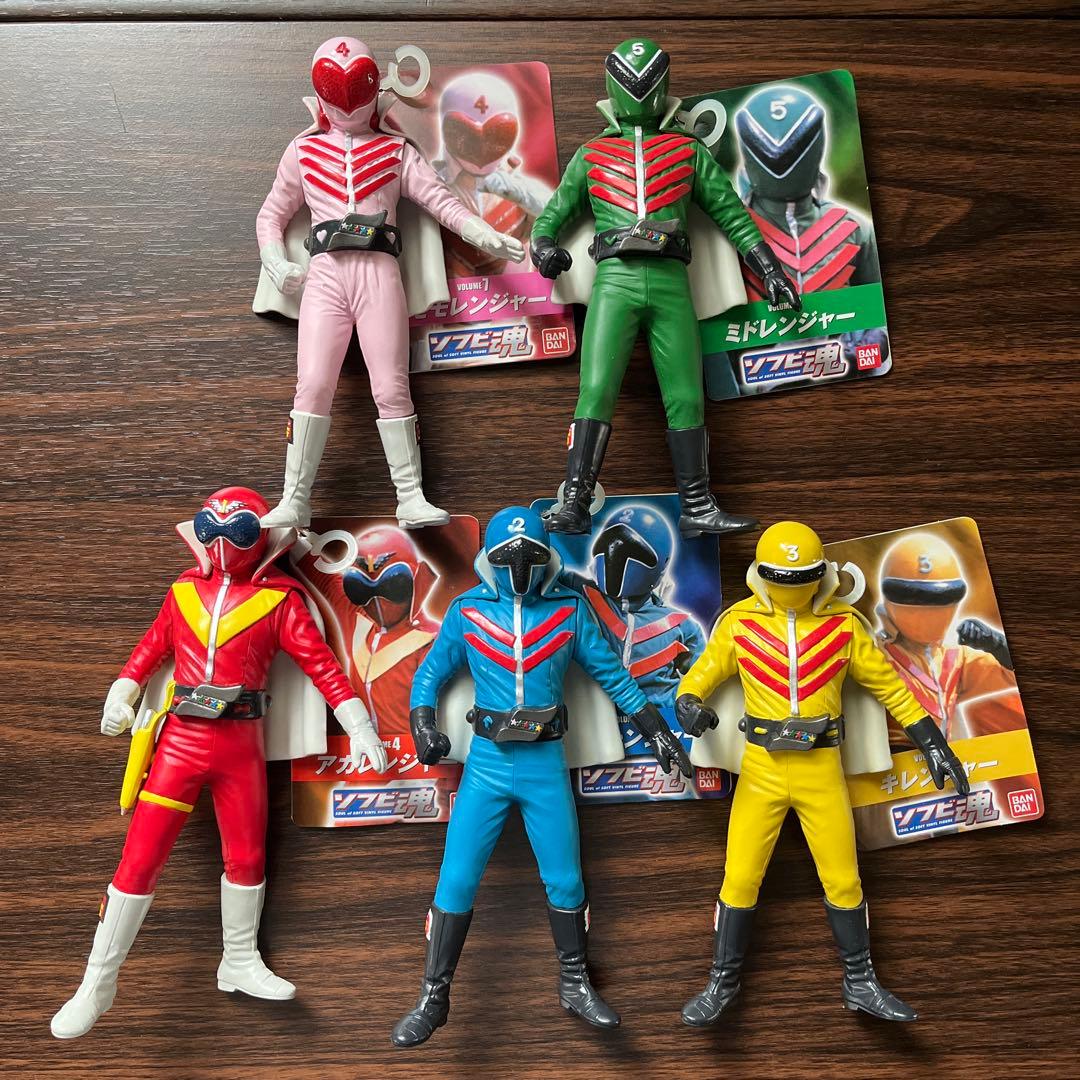 ソフビ魂　秘密戦隊ゴレンジャーフィギュア 5体セット