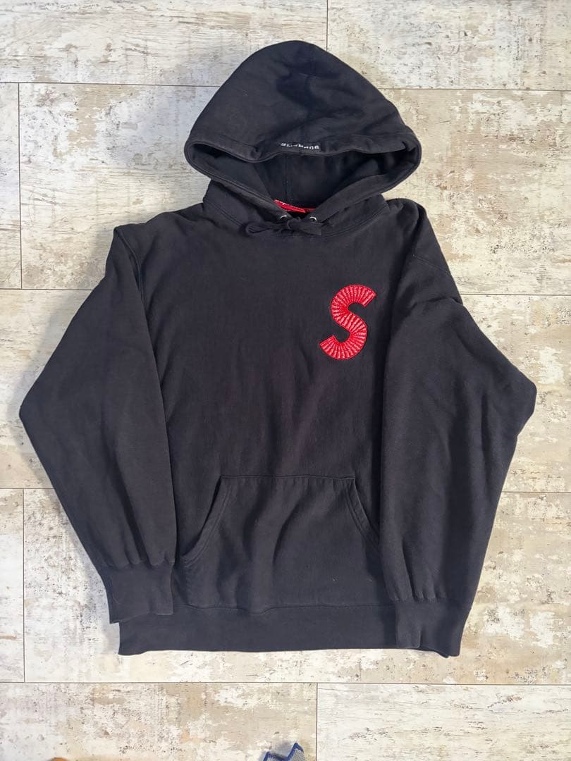 Supreme ネイビーパーカー Sロゴ